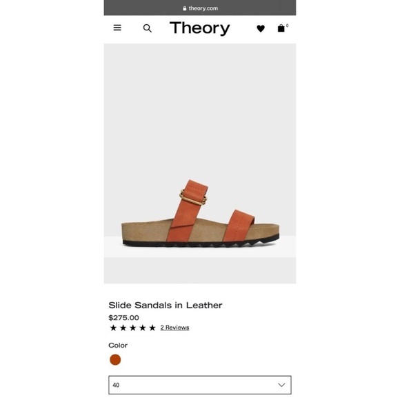 THEORY Genuine Leather Two Strap Platform Slide Sandal w/ Buckle 10 US, … - Picture 9 of 11